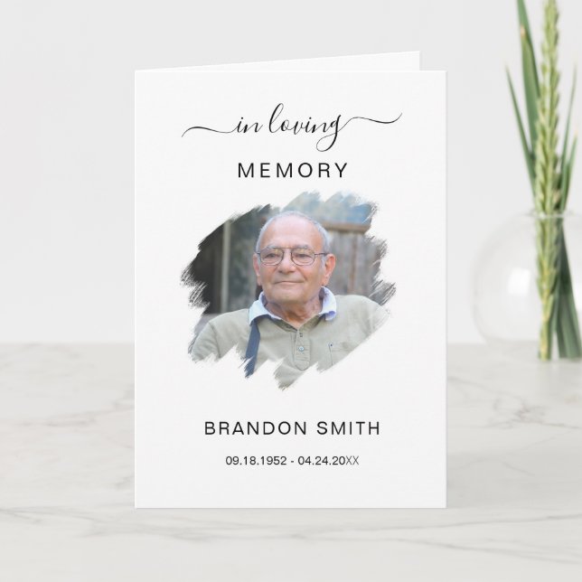 Obituário Funeral de Serviço com Cartões de agrade (Frente)