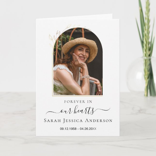 Obituário Funeral de Serviço com Cartões de agrade (Frente)