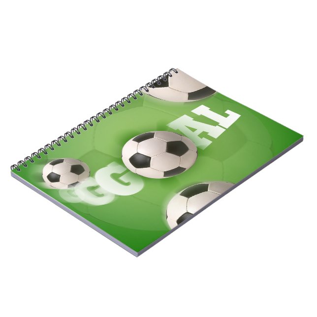 Objetivo do futebol da bola de futebol - caderno (Left Side)