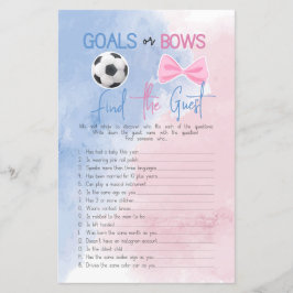 Objetivos ou arcos encontram o jogo de revelação d