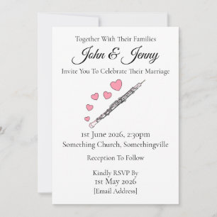 Oboe Weding Convite Oboist Woodwind Músicos