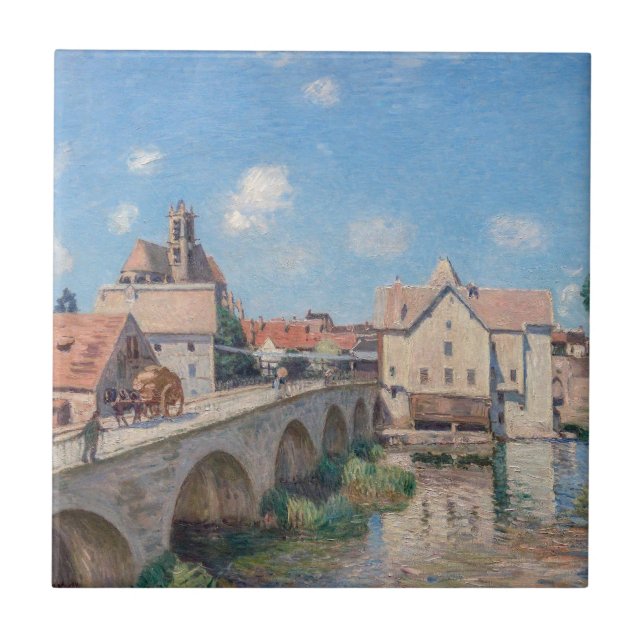 Obra de Alfred Sisley - Le Pont de Moret (Frente)
