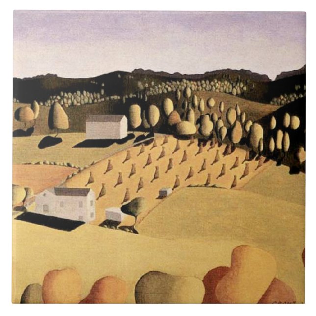 Obra de arte de Grant Wood, Algum Milho (Frente)