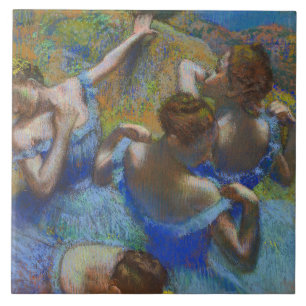 Obra-Prima de Arte Fina Azul de Degas Bailarinas P