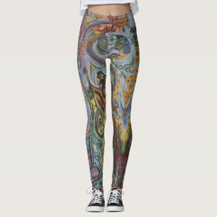 Obra-Prima Leggings Abstratas