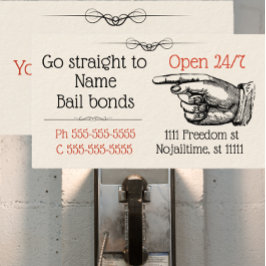 Obrigações de caução vitoriana cartão de visita