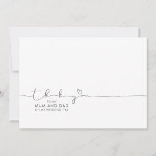 Obrigado à mensagem de Mãe e Pai de casamento