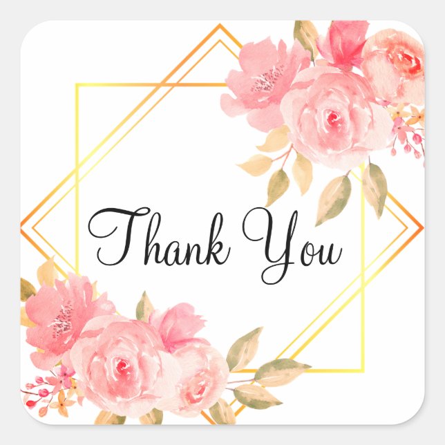 Obrigado adesivos ou selos de envelopes (Frente)