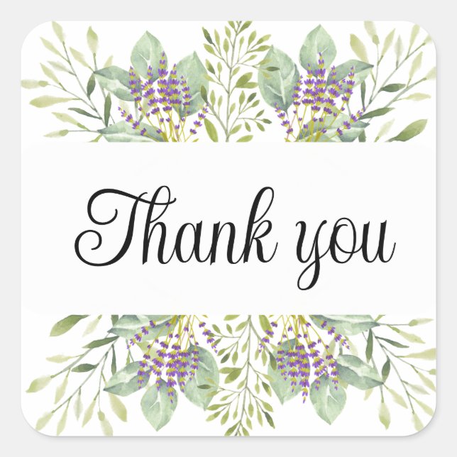 Obrigado adesivos ou selos de envelopes (Frente)