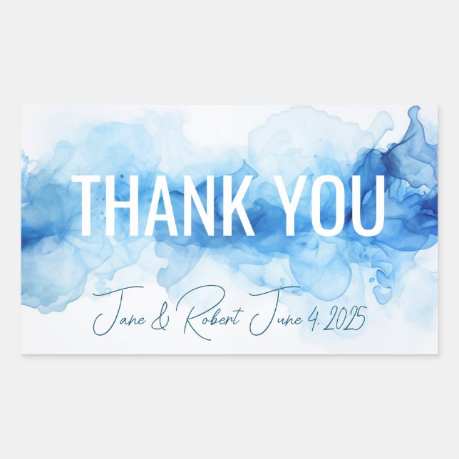 Obrigado adesivos ou selos de envelopes ou favores (Frente)