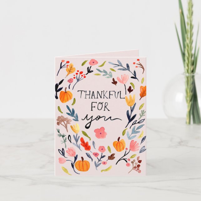 Obrigado, Amizade Cartão de Ação de Graças (Frente)