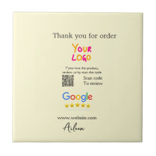 Obrigado análise de revisão do Google QR de negóci