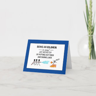 "Obrigado, Anciãos!" Cartão de Agradecimento de Fo