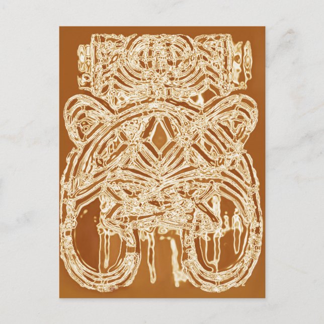 Obrigado Anote Abstrato Étnico Cartões De Arte Fin (Frente)