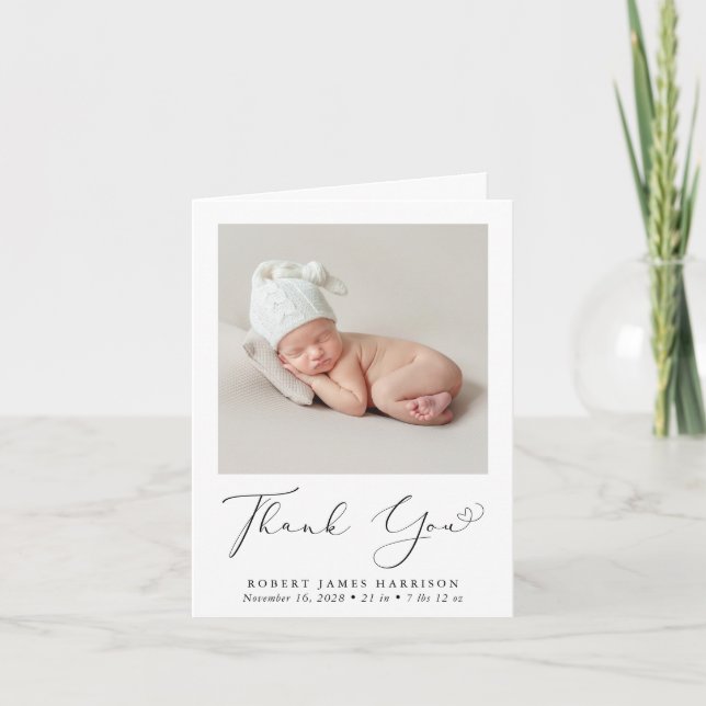 Obrigado Anúncio de Nascimento em Foto (Frente)