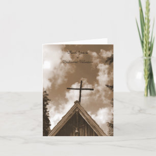 Obrigado ao Cartão de Nota de Voluntários, Antiga