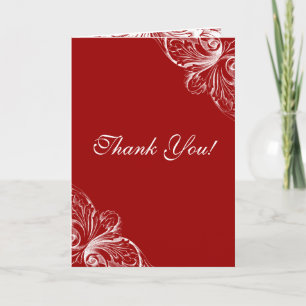 Obrigado Arquitetura de Cartões Monograma Vermelho