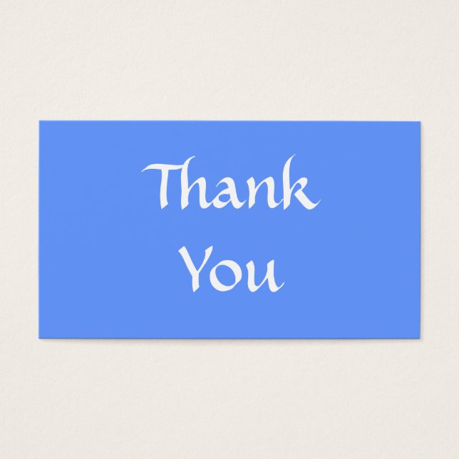 Obrigado. Azul e Branco. (Frente)