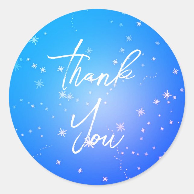 Obrigado azul lindo, seus adesivos (Frente)