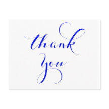 Obrigado azul real, cartões postais