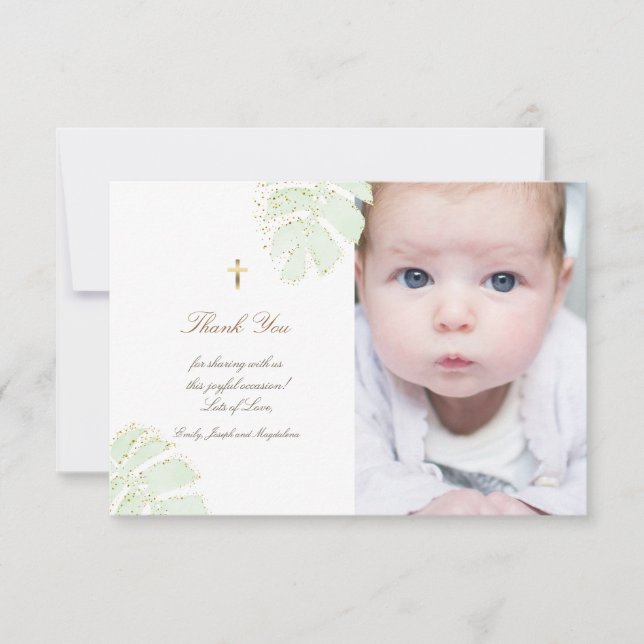 Obrigado batismo você deixa o convite brilhante (Frente)