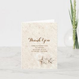 obrigado bonito do casamento de praia você cartões