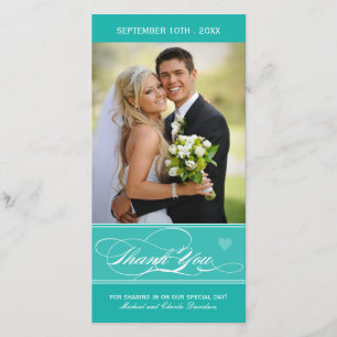 Obrigado bonito você cartão com fotos (4x8)