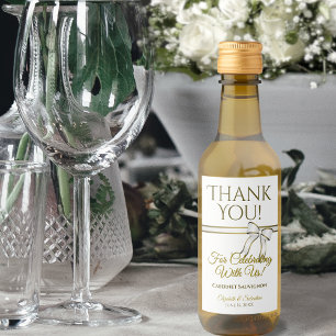 Obrigado branco & Dourado do casamento da fita