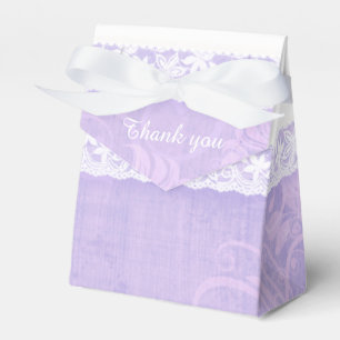 Obrigado branco rústico roxo do laço você caixa