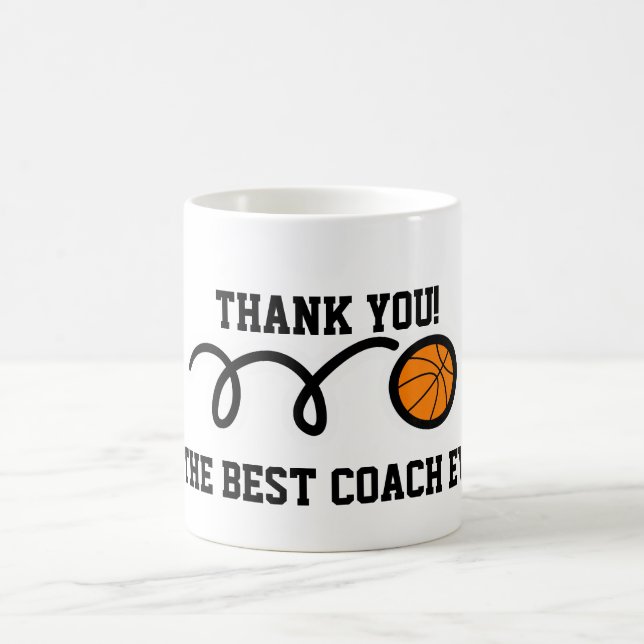 Obrigado caneca de café do treinador de basquete (Centro)