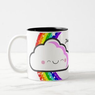 Obrigado caneca do arco-íris de KAWAII pelo