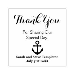 Obrigado Carimbo De Borracha Náutica Personalizado