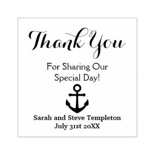 Obrigado Carimbo De Borracha Náutica Personalizado