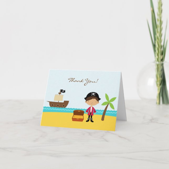 Obrigado Cartão Aberto Pirata (Frente)