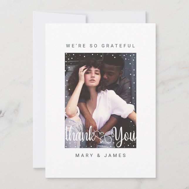 Obrigado Cartão com fotos de Natal (Frente)