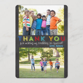 Obrigado cartão com fotos feito sob encomenda