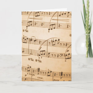 Obrigado cartão das notas da música