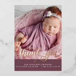 Obrigado Cartão de Anúncio de Nascimento Personali