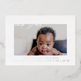 Obrigado Cartão de Anúncio de Nascimento Personali