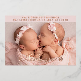 Obrigado Cartão de Anúncio de Nascimento Personali