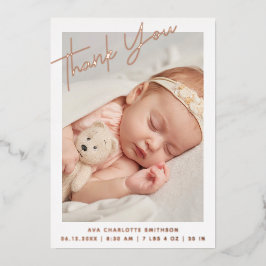 Obrigado Cartão de Anúncio de Nascimento Personali