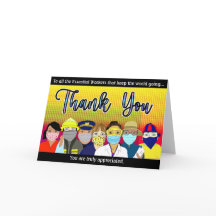 Obrigado Cartão de Apreciação para Trabalhadores E