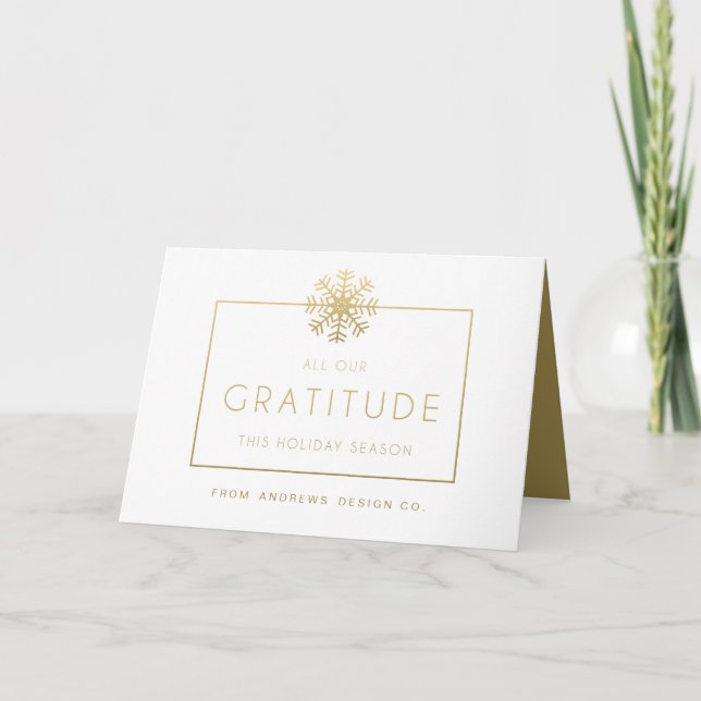 Obrigado Cartão De Cartões de natal Corporativo (Frente)