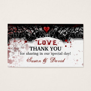 Obrigado cartão de casamento do Splatter do sangu