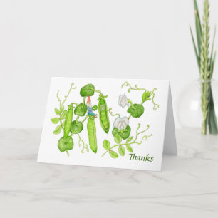 Obrigado Cartão de Ervilha Açúcar