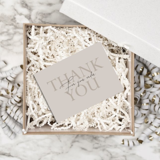 Obrigado Cartão de Inserção do Pedido para Pequena (Criador carregado)