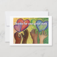 Obrigado Cartão de Nota de Arte do Word