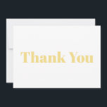 Obrigado, cartão de nota moderno branco-claro<br><div class="desc">Obrigado,  cartão de nota elegante branco-claro-dourado. Elegante,  design moderna.</div>