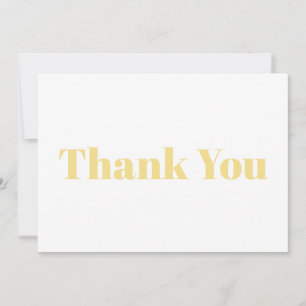 Obrigado, cartão de nota moderno branco-claro