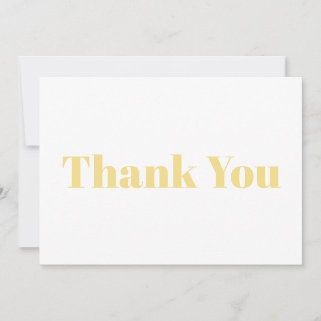 Obrigado, cartão de nota moderno branco-claro (Frente)